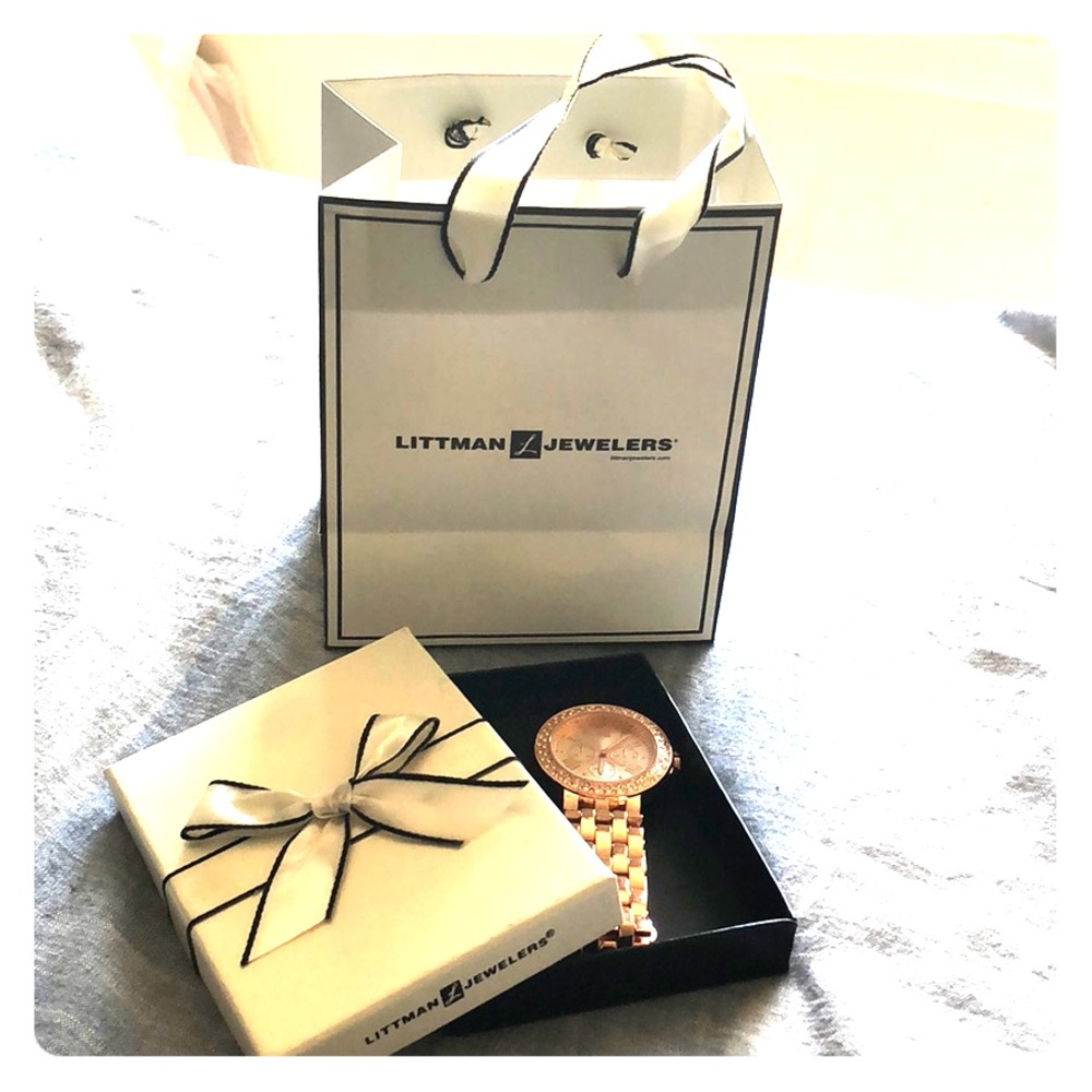 ⭐️ Rose Gold WATCH w/ Littman jeweler gift box/bag